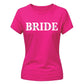 Personalised Overlay Surname Typography Bride Ladies T-Shirt