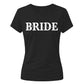 Personalised Overlay Surname Typography Bride Ladies T-Shirt