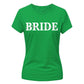 Personalised Overlay Surname Typography Bride Ladies T-Shirt