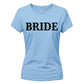 Personalised Overlay Surname Typography Bride Ladies T-Shirt