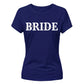 Personalised Overlay Surname Typography Bride Ladies T-Shirt