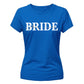 Personalised Overlay Surname Typography Bride Ladies T-Shirt