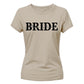Personalised Overlay Surname Typography Bride Ladies T-Shirt
