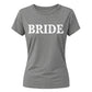 Personalised Overlay Surname Typography Bride Ladies T-Shirt