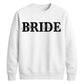 Personalised Overlay Surname Typography Bride Unisex Sweatshirt