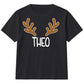 Personalised Reindeer Antler Name Christmas Kids T-Shirt