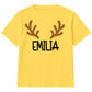 Personalised Reindeer Antler Name Christmas Kids T-Shirt