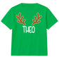 Personalised Reindeer Antler Name Christmas Kids T-Shirt