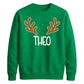 Personalised Reindeer Antlers Christmas Unisex Sweatshirt