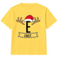 Personalised Santa Antler Initial Christmas Kids T-Shirt