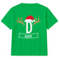 Personalised Santa Antler Initial Christmas Kids T-Shirt