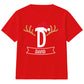 Personalised Santa Antler Initial Christmas Kids T-Shirt