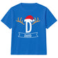 Personalised Santa Antler Initial Christmas Kids T-Shirt