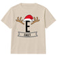 Personalised Santa Antler Initial Christmas Kids T-Shirt