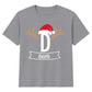 Personalised Santa Antler Initial Christmas Kids T-Shirt