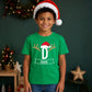 Personalised Santa Antler Initial Christmas Kids T-Shirt