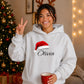 Personalised script name festive Christmas Oversized Hoodie