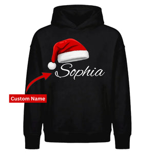 Personalised script name festive Christmas Oversized Hoodie