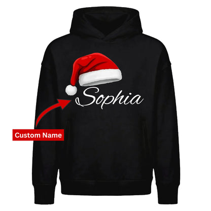 Personalised script name festive Christmas Oversized Hoodie