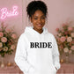 Personalised Script Name Overlay Top Bride Unisex Hoodie