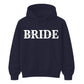 Personalised Script Name Overlay Top Bride Unisex Hoodie