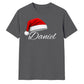 Personalised script name santa hat Christmas Unisex T-Shirt