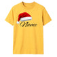 Personalised script name santa hat Christmas Unisex T-Shirt