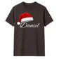 Personalised script name santa hat Christmas Unisex T-Shirt