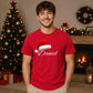 Personalised script name santa hat Christmas Unisex T-Shirt