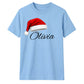 Personalised script name santa hat Christmas Unisex T-Shirt
