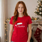 Personalised script name santa hat Christmas Unisex T-Shirt