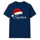 Personalised script name santa hat Christmas Unisex T-Shirt
