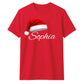 Personalised script name santa hat Christmas Unisex T-Shirt