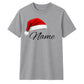 Personalised script name santa hat Christmas Unisex T-Shirt