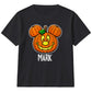 Personalised Name spooky pumpkin face Halloween Kids T-Shirt