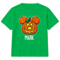Personalised Name spooky pumpkin face Halloween Kids T-Shirt