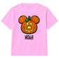 Personalised Name spooky pumpkin face Halloween Kids T-Shirt