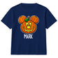 Personalised Name spooky pumpkin face Halloween Kids T-Shirt