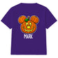 Personalised Name spooky pumpkin face Halloween Kids T-Shirt