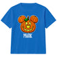 Personalised Name spooky pumpkin face Halloween Kids T-Shirt