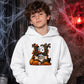 Personalised spooky tree initial name Halloween Kids Hoodie