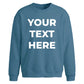 Personalised text fonts print trendy oversized sweatshirt