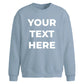 Personalised text fonts print trendy oversized sweatshirt