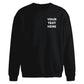 Personalised text fonts print trendy oversized sweatshirt