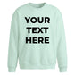 Personalised text fonts print trendy oversized sweatshirt