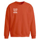 Personalised text fonts print trendy oversized sweatshirt