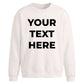 Personalised text fonts print trendy oversized sweatshirt