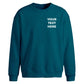 Personalised text fonts print trendy oversized sweatshirt