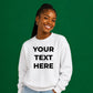Personalised text fonts print trendy oversized sweatshirt