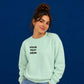 Personalised text fonts print trendy oversized sweatshirt